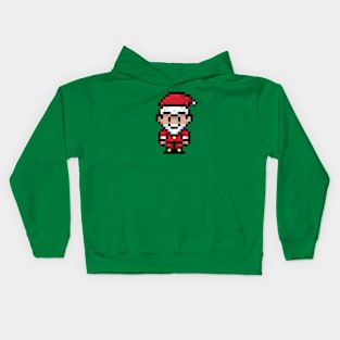 8bit Santa Claus // Funny Retro Santa Kids Hoodie